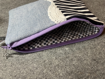 Kosmetiktasche   (lila- grau karriert -Art. 032)